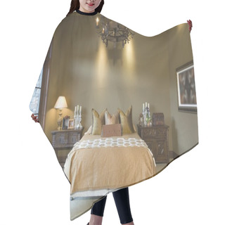 Personality  Chandelier Hangs Over Bed Hair Cutting Cape