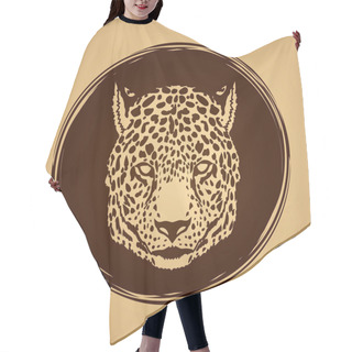 Personality  Cheetah Head Front View Hair Cutting Cape