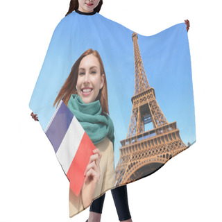 Personality  Happy Travel Woman In Paris Hair Cutting Cape