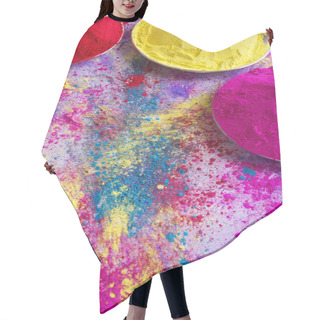 Personality  Multi-colored Powder Paint Hair Cutting Cape