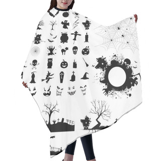 Personality  Halloween Design Element Hair Cutting Cape