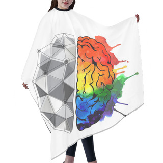Personality  Concept Of The Human Brain Hair Cutting Cape