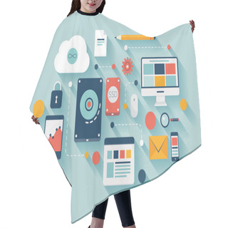 Personality  Data Storage Concept Illustration Hair Cutting Cape