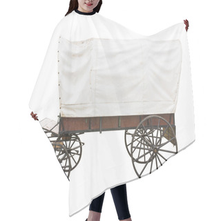 Personality  Covered Wagon On White Hair Cutting Cape