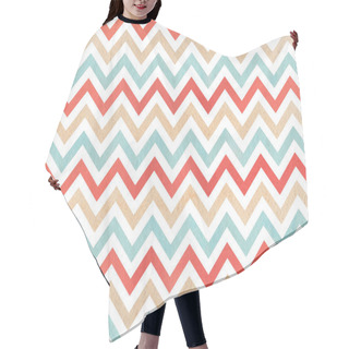 Personality  Watercolor Red, Blue And Beige Stripes Background, Chevron Hair Cutting Cape