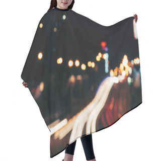 Personality  Colorful Bokeh Lights Of Night City As Background Hair Cutting Cape