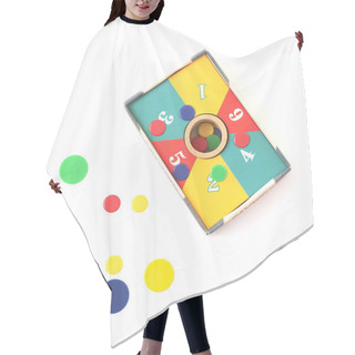 Personality  Retro Tiddlywinks Game On A White Background Hair Cutting Cape