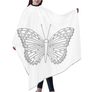 Personality  Cartoon Butterfly On White Background Hair Cutting Cape