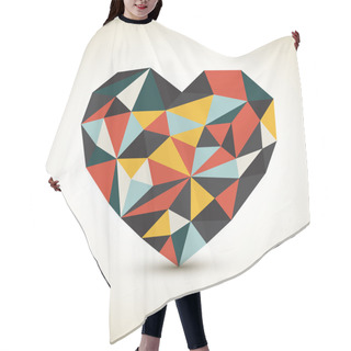 Personality  Vector Retro Heart Hair Cutting Cape