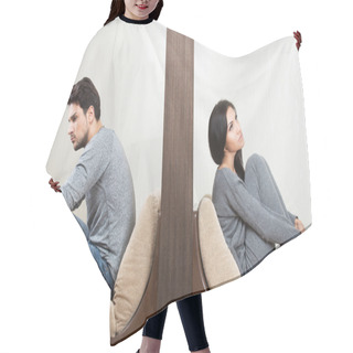 Personality  Conflict Between Man And Woman Hair Cutting Cape