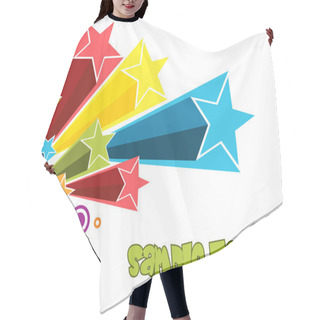 Personality  Abstract Background With Star Hair Cutting Cape