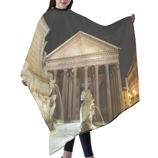 Personality  Rome Pantheon Fountain Night View Hair Cutting Cape