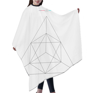 Personality  Geometric Shape, Vector Triangle Isolated Hair Cutting Cape