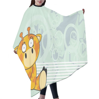 Personality  Sweet Baby Plush Giraffe Cartoon Background In Vector Format Hair Cutting Cape