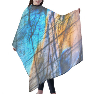 Personality  Labradorite Mineral Texture Hair Cutting Cape