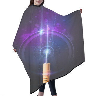 Personality  Glowing Electric Cable Hair Cutting Cape
