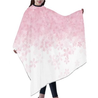 Personality  Cherry Blossom Background Image Hair Cutting Cape