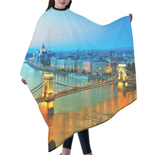 Personality  Budapest Skyline By Night Hair Cutting Cape