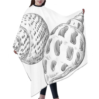 Personality  Hand Drawing Seashell-21 Hair Cutting Cape