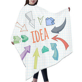 Personality  Stock Diagram On Graph Paper With Arrows And The Words Hair Cutting Cape