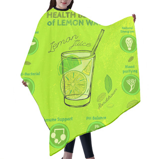 Personality  Handdrawn Lemon Infographic Hair Cutting Cape