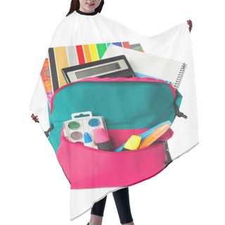 Personality  School Bag With Office Supplies Hair Cutting Cape