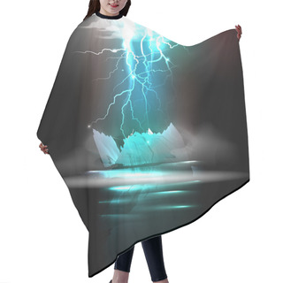 Personality  Lightning In The Night. Vector Illustration Hair Cutting Cape