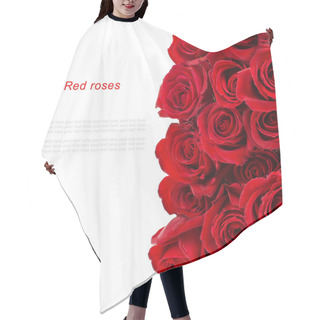 Personality  Bouquet Of Red Roses Isolated Over White Background Hair Cutting Cape