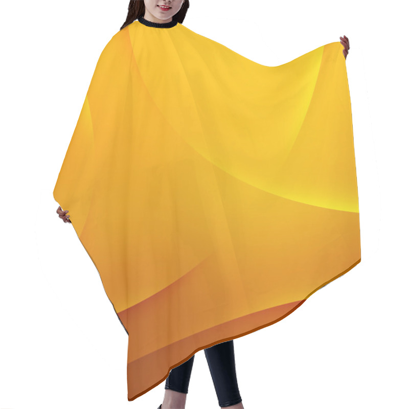 Personality  Abstract Yellow Waves Background Hair Cutting Cape