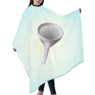 Personality  Vector Illustration Of Funnel Hair Cutting Cape