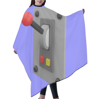 Personality  3D Rendering Electrical Panel With Toggle Switch. Electricity Icon Hair Cutting Cape