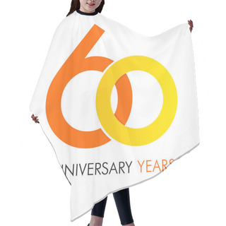 Personality  60 Circle Anniversary Logo Hair Cutting Cape