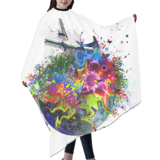 Personality  Trip Concept Illustration Hair Cutting Cape