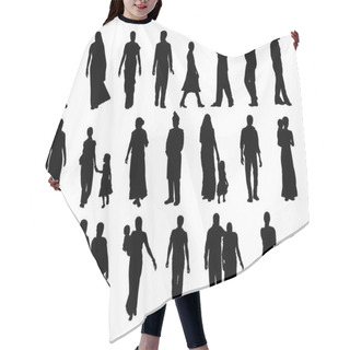 Personality  Big Set Of Indian People Silhouettes Hair Cutting Cape
