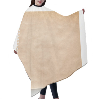 Personality  Top View Of Empty Craft Paper On White Background Hair Cutting Cape