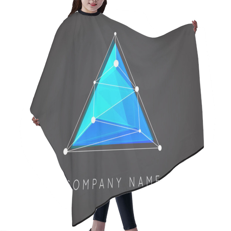 Personality  Geometric Shapes, Vector Logo Hair Cutting Cape