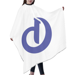 Personality  Letter Dd Simple Curves Logo Vector Hair Cutting Cape