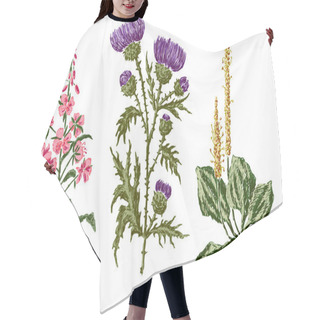 Personality  Field Flowers Sketches Hair Cutting Cape