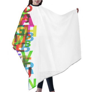 Personality  Colorful Letters With Abstract Background Hair Cutting Cape