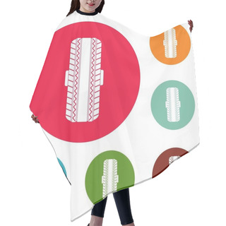 Personality  Rubber Tyre Icons Circle Set Vector Hair Cutting Cape