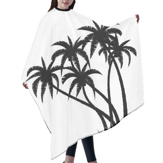 Personality  Palm Trees Silhouette Hair Cutting Cape