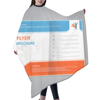 Personality  Modern Brochure With Dotted Design Hair Cutting Cape