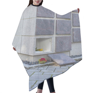Personality  A Stone Columbarium With An Empty Niche And Without An Urn Hair Cutting Cape