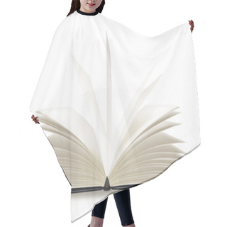 Personality  White Book On The White Background. Vector. Hair Cutting Cape