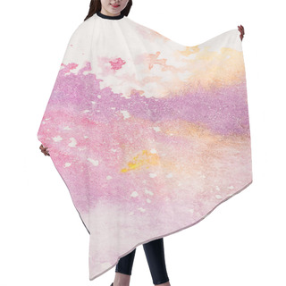 Personality  Full Frame Shot Of Colorful Watercolor Stains For Background Hair Cutting Cape
