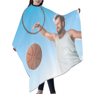 Personality  Man Playing Basketball Hair Cutting Cape