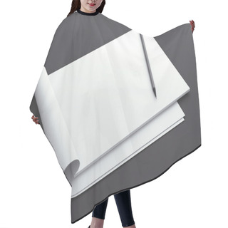 Personality  Blank Sketchbook With Pencil Hair Cutting Cape