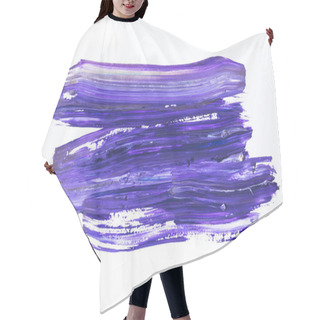 Personality  Abstract Painting With Dark Blue And Purple Brush Strokes On White   Hair Cutting Cape