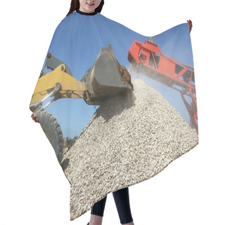Personality  Stone Pile And Machines Hair Cutting Cape