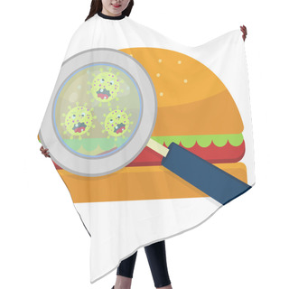 Personality  Hamburguer With Germs Hair Cutting Cape